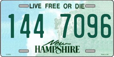 NH license plate 1447096
