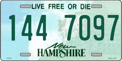 NH license plate 1447097