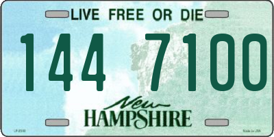 NH license plate 1447100