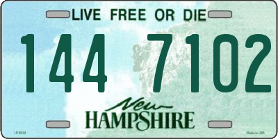NH license plate 1447102