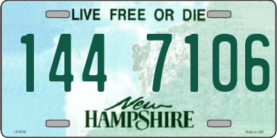 NH license plate 1447106