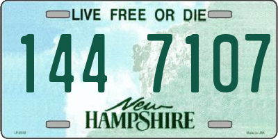 NH license plate 1447107