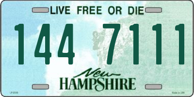 NH license plate 1447111