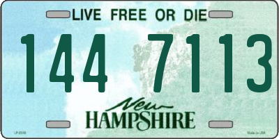 NH license plate 1447113