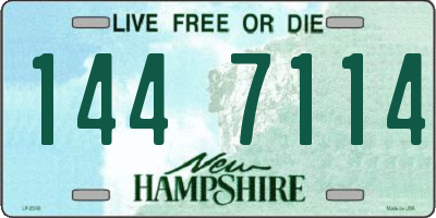 NH license plate 1447114