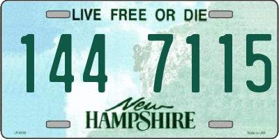 NH license plate 1447115