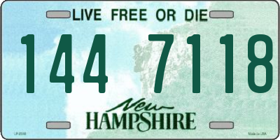 NH license plate 1447118