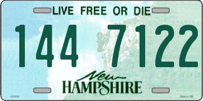 NH license plate 1447122