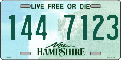 NH license plate 1447123