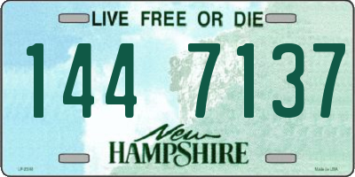 NH license plate 1447137