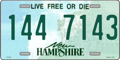 NH license plate 1447143