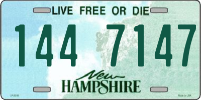 NH license plate 1447147