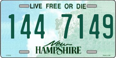 NH license plate 1447149
