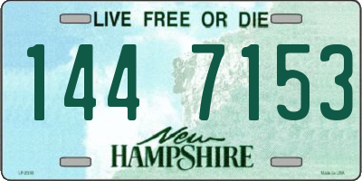 NH license plate 1447153