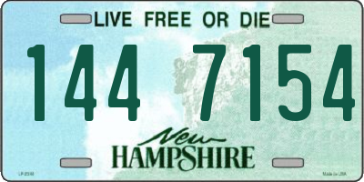 NH license plate 1447154