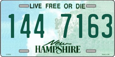 NH license plate 1447163