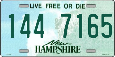 NH license plate 1447165