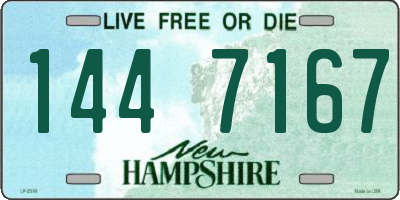 NH license plate 1447167
