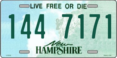 NH license plate 1447171