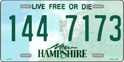 NH license plate 1447173