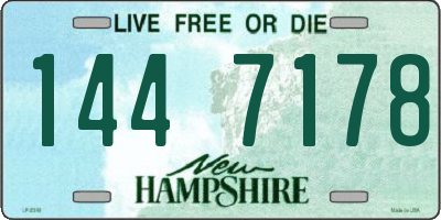 NH license plate 1447178