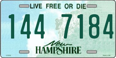 NH license plate 1447184