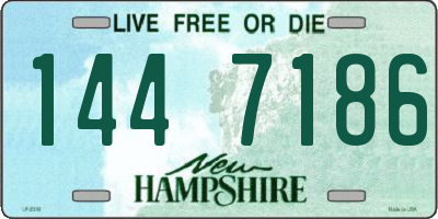 NH license plate 1447186