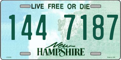 NH license plate 1447187
