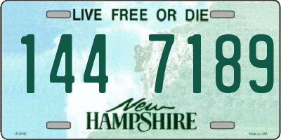 NH license plate 1447189