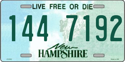 NH license plate 1447192