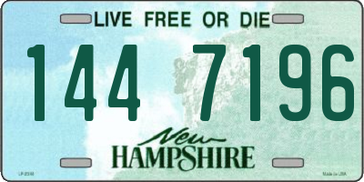 NH license plate 1447196
