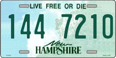 NH license plate 1447210