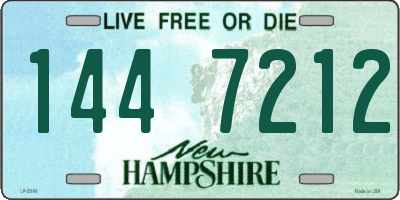 NH license plate 1447212