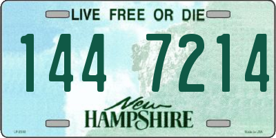 NH license plate 1447214