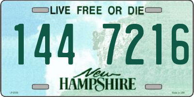 NH license plate 1447216