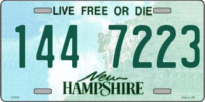 NH license plate 1447223