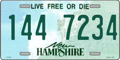 NH license plate 1447234