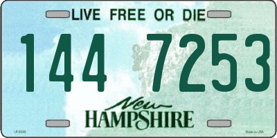 NH license plate 1447253