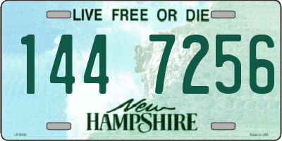 NH license plate 1447256