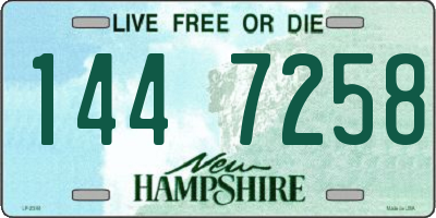 NH license plate 1447258