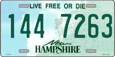 NH license plate 1447263
