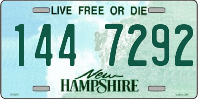 NH license plate 1447292