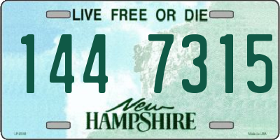 NH license plate 1447315