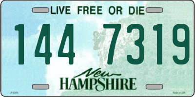 NH license plate 1447319
