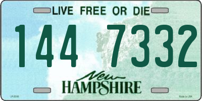 NH license plate 1447332