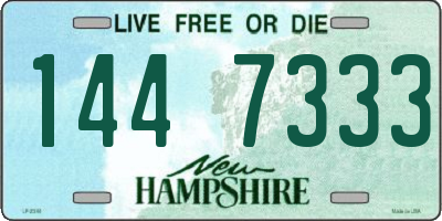 NH license plate 1447333