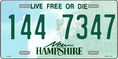NH license plate 1447347