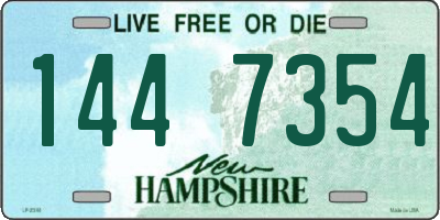 NH license plate 1447354