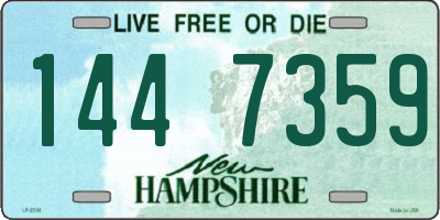 NH license plate 1447359