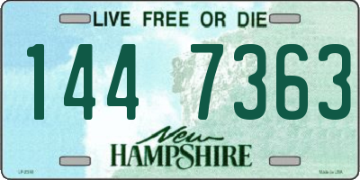 NH license plate 1447363